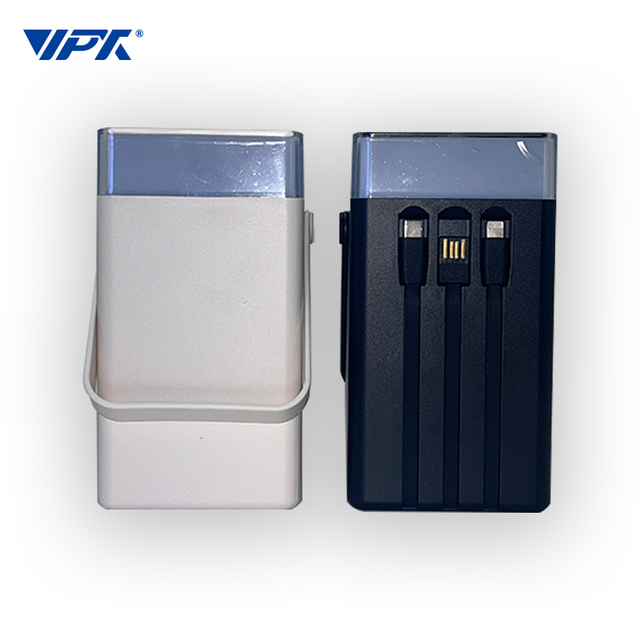 Customized Logo 50000mAh Power Bank OEM RGB Camping Light PD 22.5W Fast Charging Built-in Cables Led Display Portable Charger