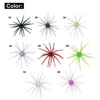 XUHANG Pro Sea Urchin Bait : Leurre souple TPE haute élasticité à action multi-tentacules ondulante, 11cm/14cm, pour bar.