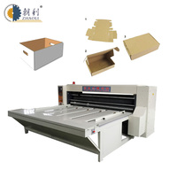 Emballage semi-automatique de fabrication de boîtes en carton rigide ronde à ronde cannelure carton ondulé prix de la machine de découpe de rainage rotatif