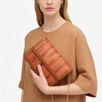 Sac à main classique en cuir véritable marron pour femme avec fermeture éclair, sac à bandoulière simple, imperméable, usage quotidien, nouvelle arrivée