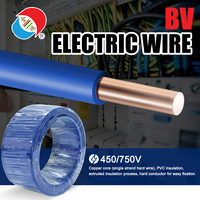 Großhandel BV-Kabel aus reinem Kupfer Einadriges XLPE-isoliertes PVC-Flach 2,5mm 4mm 10mm 25mm Elektrischer Draht Massiv litzen MOQ 100m