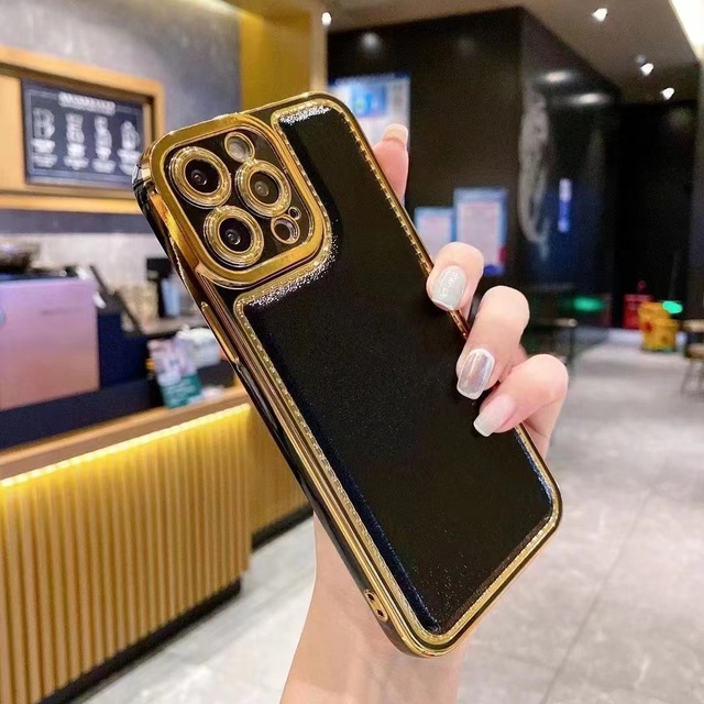 Luxury Customize Logo Electroplate Silicone Mobile Phone Accessories Case Cover for Iphone 12 13 14 15 16 17 Pro Max