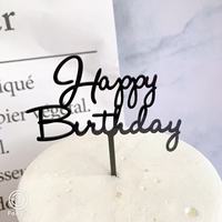 Kuchendekoration Zubehör Bestseller Acryl Happy Birthday Buchstaben Kuchen-Dessert-Topper Dekoration