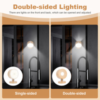 Applique murale LED magnétique couleur bois avec batterie rechargeable pour chambre et salon avec commande tactile