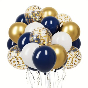 20 pièces Hstyle Vente Chaude Ballons en papier à paillettes et confettis dorés 15 pouces pour la décoration de mariages et d'anniversaires - Product Image 3