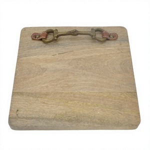 Horse Bit Handle Bamboo Chopping Board Durable Quality <b>Kitchenware</b> Cutting Disc Reusable and Washable Nice Quality Chopper - Product Image 1