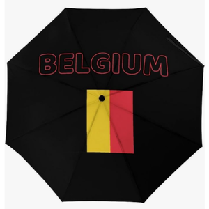 Parapluie pliant entièrement automatique de haute qualité, série drapeaux classiques à thème belge, structure anti-vent douce, style campagnard - Product Image 5