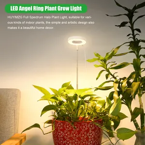 Hot Sale Winkel ring LED Pflanze wachsen Licht für Zimmer pflanzen, 10 dimmbar, 3/9/12H Timer natürliches Licht Halo Ring wachsen Lichter