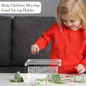 Boîte de dépôt d'argent numérique en acrylique OEM coffre-fort pratique <span class=keywords><strong>banque</strong></span> d'argent d'épargne numérique pour l'épargne comptage de pièces produit tirelires - Product Image 4