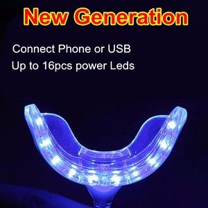 16pcs Led portatile denti sbiancamento dei denti dispositivi con 3 linee di collegamento per iphone e android, ecc - Product Image 6
