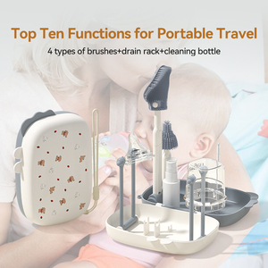 Set di Spazzole per la Pulizia dei Biberon in Silicone PP Morbido e Delicato, Biologico, OEM ODM, Portatile, in Offerta - Product Image 3