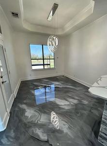 Lsy trong suốt kết cấu kim loại Epoxy sàn hiển thị khu vực với ánh sáng để tạo ra tầm nhìn trong suốt - Product Image 6