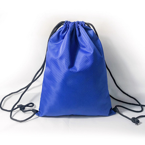Portable Unisex Gym Drawstring Shoes Bag Waterproof Sports Backpack Thickened 210D Nylon Storage Stock Backpack Custom Logo