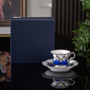 Wholesale Luxury Hand Painting Gilded Gold <b>Tea</b> <b>Cups</b> <b>Set</b> With Tray Aristocrat Use <b>Tea</b> <b>Cup</b> <b>Set</b> - Product Image 1