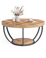 Table basse élégante en métal avec plateau en bois pour salon, chambre, salle de séjour et décoration de réception de bureau