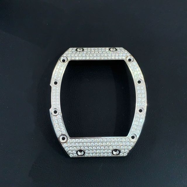 Luxury Men's Diamond RM Watch Parts- 18K Gold Case with VVS Lab Grown Diamonds, Automatic Movement, OEM Custom Design for RM