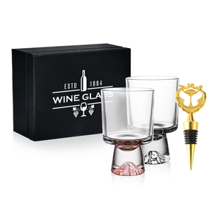 Juego de Vasos de <span class=keywords><strong>Whisky</strong></span> y Vino de Cristal sin Plomo IWIN, 2 Tapones para Vino, Caja de Regalo Moderna y Ecológica para Parejas, Novios - Product Image 4