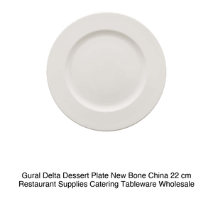 Delta New Bone China Dessert <b>Plate</b> 22 cm Gural -12 - Product Image 2