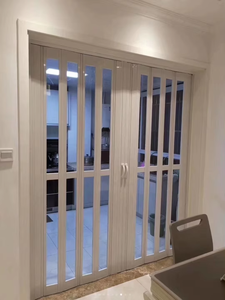 Profil de porte coulissante en aluminium pliable moderne minimaliste élégant pour balcon intérieur salle de bain verre décoratif salon - Product Image 4