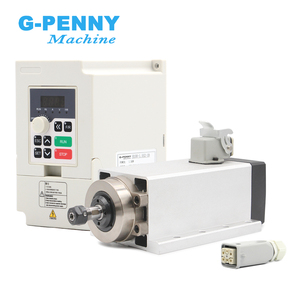 G-Penny ชุดมอเตอร์แกนหมุนระบายความร้อนด้วยอากาศ ER11 1.5KW สี่เหลี่ยมพร้อม1.5KW QL อินเวอร์เตอร์ VFD แบริ่ง220V/110V 24000rpm - Product Image 1