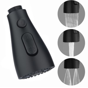 Cabezal de rociador para grifo de cocina Bingtao, tres funciones, extraíble, salida de agua de acero inoxidable cepillado - Product Image 4