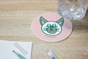 Sous-verres en céramique personnalisés avec logo du fabricant, motif Animal Squad, tapis de tasse pour boissons, tapis imperméables, écologiques, non toxiques - Product Image 5
