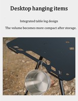 Mesa Plegable Táctica Portátil de Alta Calidad, Ligera, de Aleación de Aluminio Aeronáutico, para Campamento al Aire Libre, con Funciones Extensibles