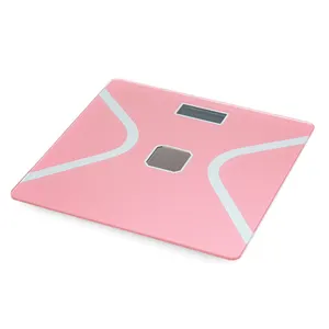 优质396Ib数字浴室秤IOS健身应用粉色180千克体脂秤