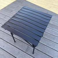 Vente en gros de table de camping pliante légère en acier au carbone mobilier d'extérieur portable pour pique-nique randonnée caractéristiques de pieds pliables