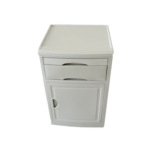 Hospital <b>Bedside</b> <b>Table</b> Plastic L480xW480xH760mm With Drawer And Door Storage For Medical Use - Product Image 3