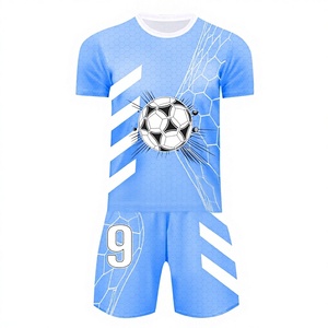 KHIGSJDG Erkek Futbol Formaları ve Şort Takımı Polyester Spandex Yuvarlak Yaka Takım Numaraları Çocuk Genç Futbol Antrenman Üniforması - Product Image 1