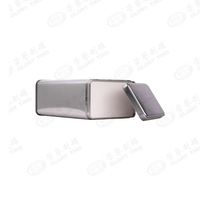 Boîte en fer blanc rectangulaire recyclable, emballage en fer blanc uni, boîte personnalisée pour biscuits, bonbons, thé, chocolat, cadeaux