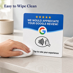 Insegna NFC per Recensioni Google, Cartello Acrilico da Tavolo 'Tap to Rate', Supporto per Scheda di Richiesta Recensioni a 5 Stelle per Ristoranti, Caffè, Negozi - Product Image 5
