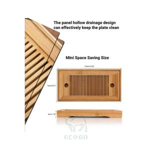 Plateau à thé en bambou Moso durable, de grande taille, à usage multiple, design personnalisé, boîte de rangement pour le thé, maison, bureau, hôtel, restaurant - Product Image 5