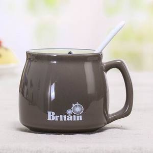 Taza de cerámica con logotipo personalizado para el vientre, regalo de negocios, taza de leche para el desayuno, taza esmaltada de Color personalizada - Product Image 4