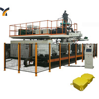 Machine de moulage par extrusion-soufflage à commande tactile PLC et paramètres de process enregistrables pour la production de quais flottants en PEHD de 1000 L