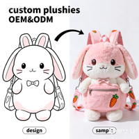 Échantillon Gratuit : Clip de Sac à Dos en Peluche Personnalisé pour Cadeau pour Tout-Petits, Service OEM/ODM, Coton PVC