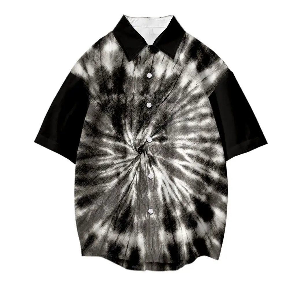 Herenkledingfabrikant Chemise Pour Homme Kleur T-Shirt Streetwear Op Maat Gemaakte Unisex Bedrukte Tie-Dye Shirt