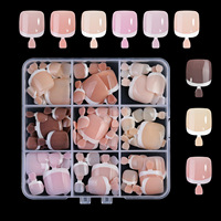 Autocollants spécialisés pour ongles de manucure française, ongles pré-faits français rose nude, vente en gros polyvalente