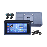 Navigation GPS portable sans fil 4G pour moto avec Apple CarPlay et Android 14, écran tactile, écouteurs, TPMS 1 an, design Cyberpunk