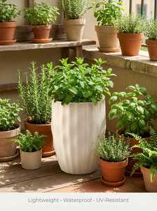 <span class=keywords><strong>Vaso</strong></span> per Piante <span class=keywords><strong>da</strong></span> Interno ed Esterno in Plastica Riciclabile, Grande Formato per Casa e Giardino, per Piante <span class=keywords><strong>Sempreverdi</strong></span> e <span class=keywords><strong>Fiori</strong></span>, 30cm 40cm 50cm - Product Image 4