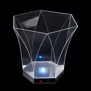 Cubo de Hielo LED Hexagonal de Plástico PS, Irrompible, RGB, de 5L, para Champán, Cerveza y Vino - Product Image 4