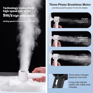 CITICITY Ventilador de Mano Portátil de Alta Velocidad con 100 Velocidades, Pantalla LED de Energía, Mini Ventilador de Mano para Exteriores - Product Image 5