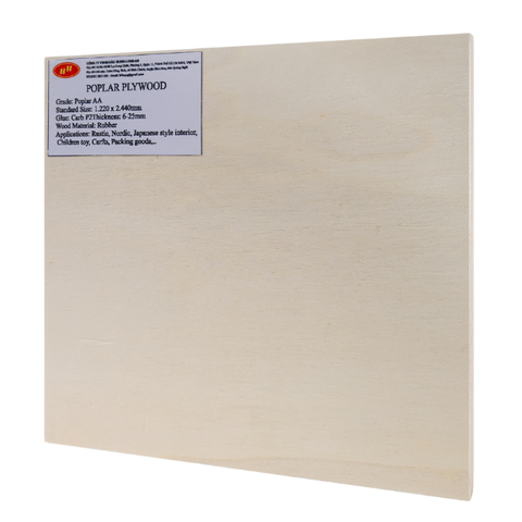 Vietnam Manufacturer's Best Price Anti-Slip Modern Eco-Friendly Plywood Long-Lasting 5/6/9mm Thickness Waterproof Poplar Double