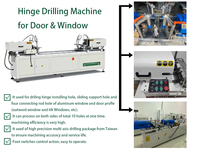 Machine de perçage à charnières OUWO haute précision à têtes multiples avec pédale pour machines à portes et fenêtres en aluminium