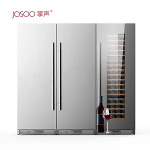 JOSOO Sale The Best Luxury Commercial Fridge Custom 304 Stainless Steel Wine Cabinet Glass Door Wine Cooler Wine Cellar