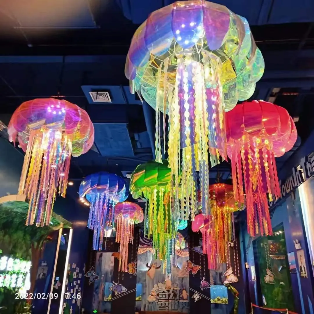 Hanging Inflatables Colorful Inflatable Jellyfish Cartoon for Event Party Decoration
