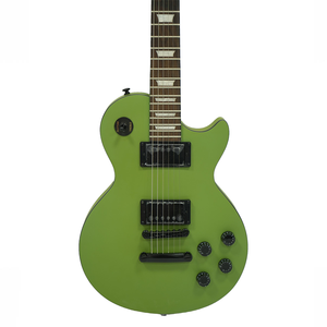 Guitare électrique de style <span class=keywords><strong>Les</strong></span> <span class=keywords><strong>Paul</strong></span> en édition limitée Eastern Music Hardluck Kings BOSSMAN IRISH MOSS, finition satinée mate vert olive, avec étui - Product Image 3