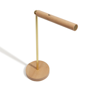 Luminária de Mesa Inteligente DIY <span class=keywords><strong>LED</strong></span> Durável de Madeira com Rotação 360°, Botão Manual de Dimerização, Luz Branca Recarregável - Product Image 6