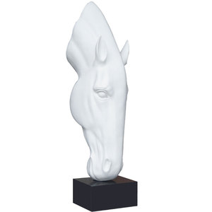 Statue de <span class=keywords><strong>cheval</strong></span> en fibre de verre exquise, sculpture artistique, électroplaquée/peinte à la main pour les expositions d'hôtels - Product Image 1